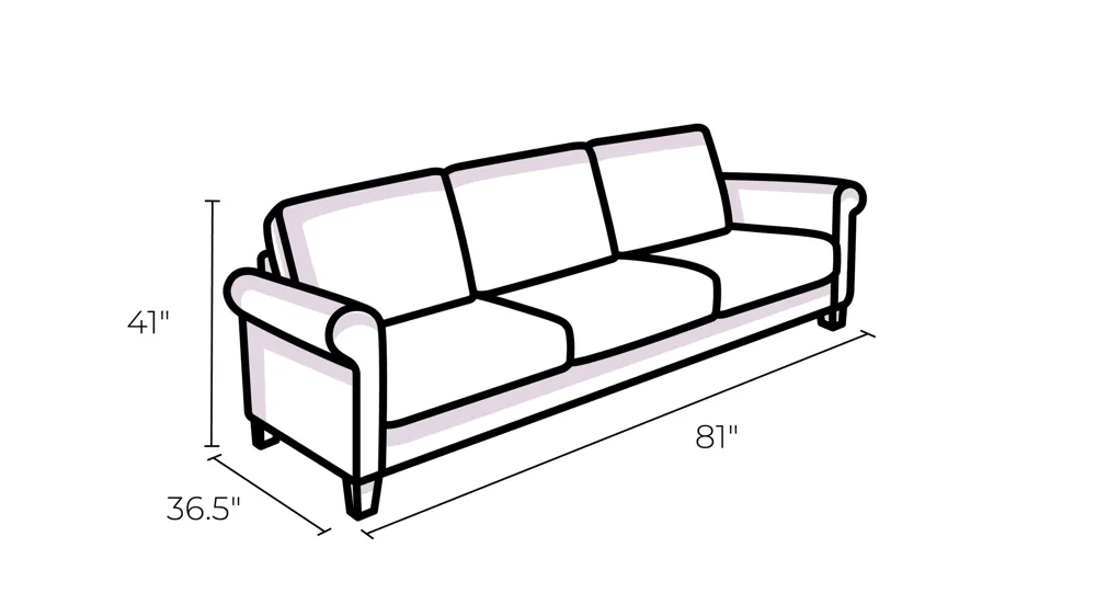 Darlene Reclining Sofa Dimensions