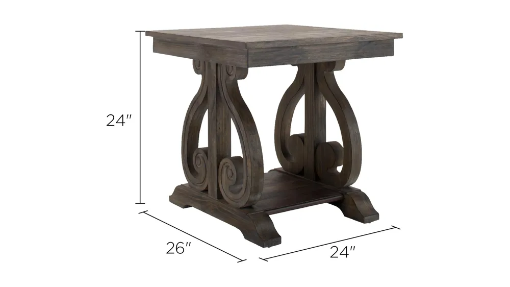 Olivia Rectangular End Table Dimensions