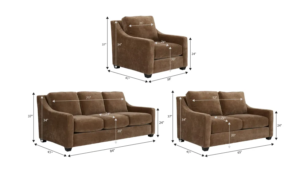 Beckwith Living Room Set Dimensions