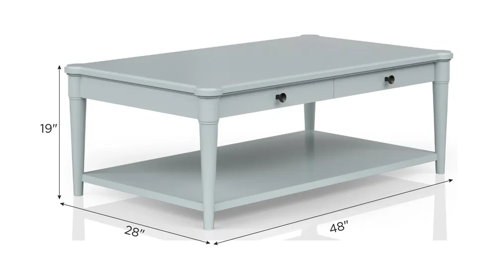 Citrus Heights Table w/ caster Dimensions