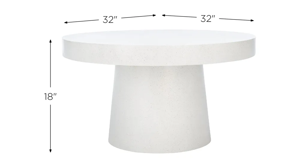 Elisha Faux Concrete Coffee Table Dimensions