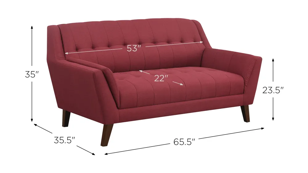 Binetti Loveseat Dimensions