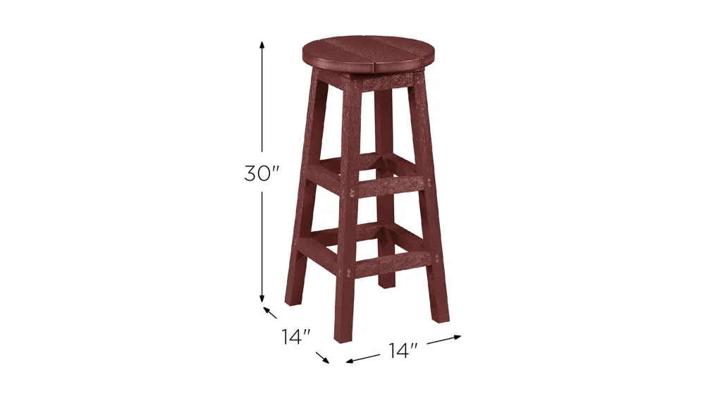 Capterra Casual Recycled Outdoor Barstool Dimensions
