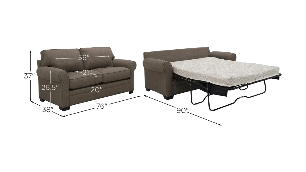 Wellsley Full Sleeper Sofa Dimensions