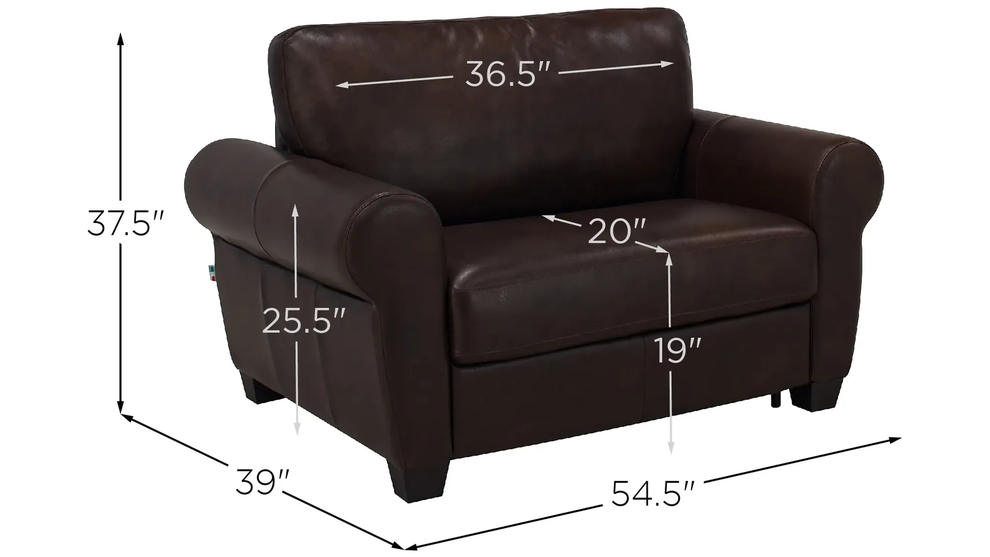 Calabria Leather Twin Sleeper