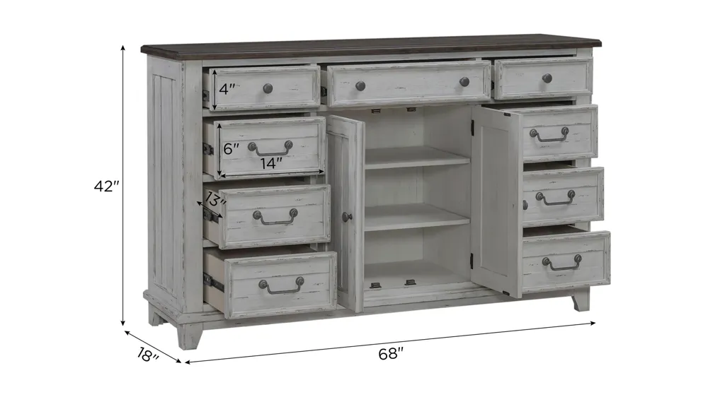 River Place Dresser Dimensions