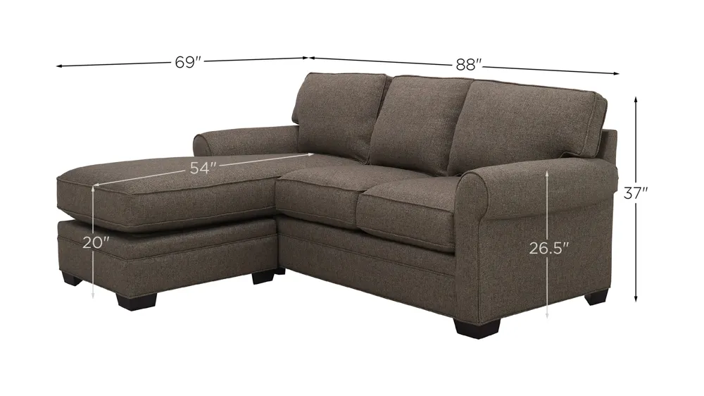 Wellsley Reversible Sofa Chaise Dimensions
