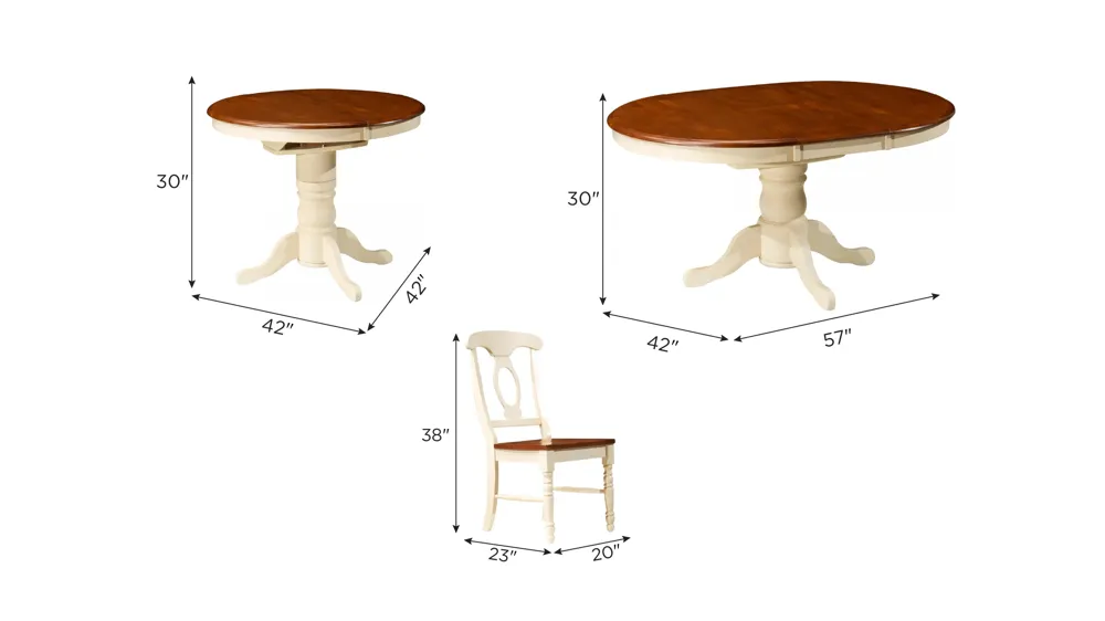 Kenton 5-pc. Dining Set Dimensions