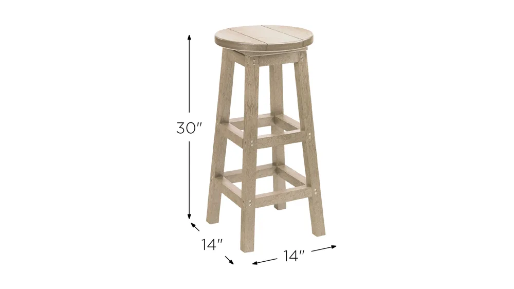 Generation Recycled Outdoor Barstool Dimensions