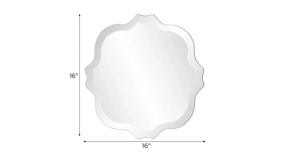 Scallop Frameless Mirror Dimensions