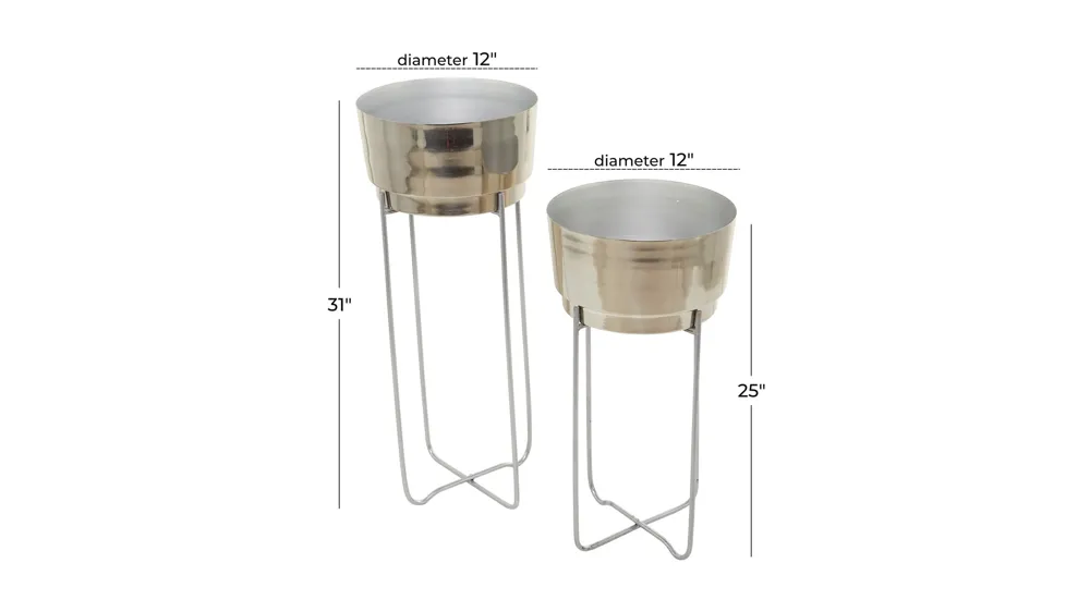CosmoLiving Ivy Planter Set of 2 Dimensions