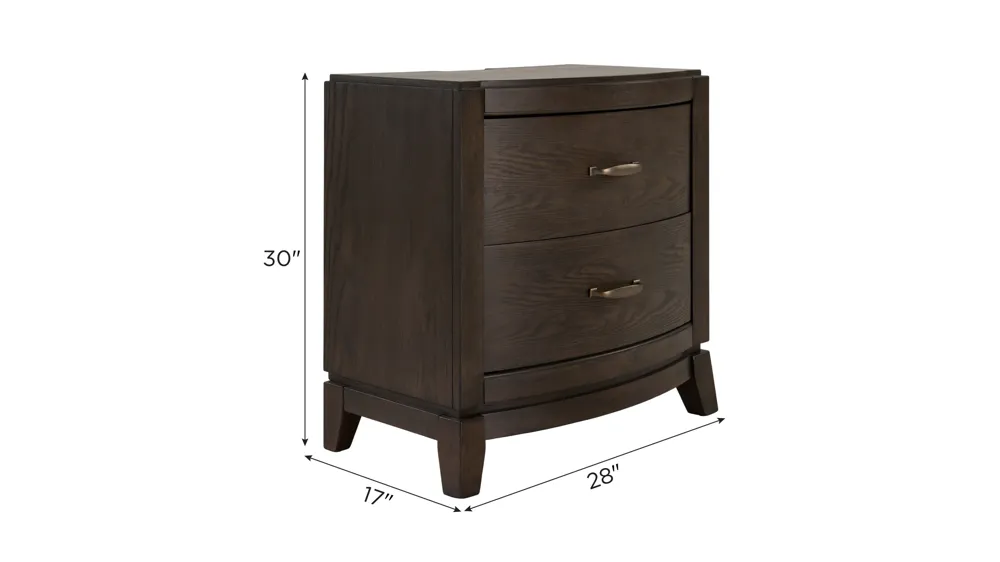 Coralie Nightstand w/ Charging Station Dimensions