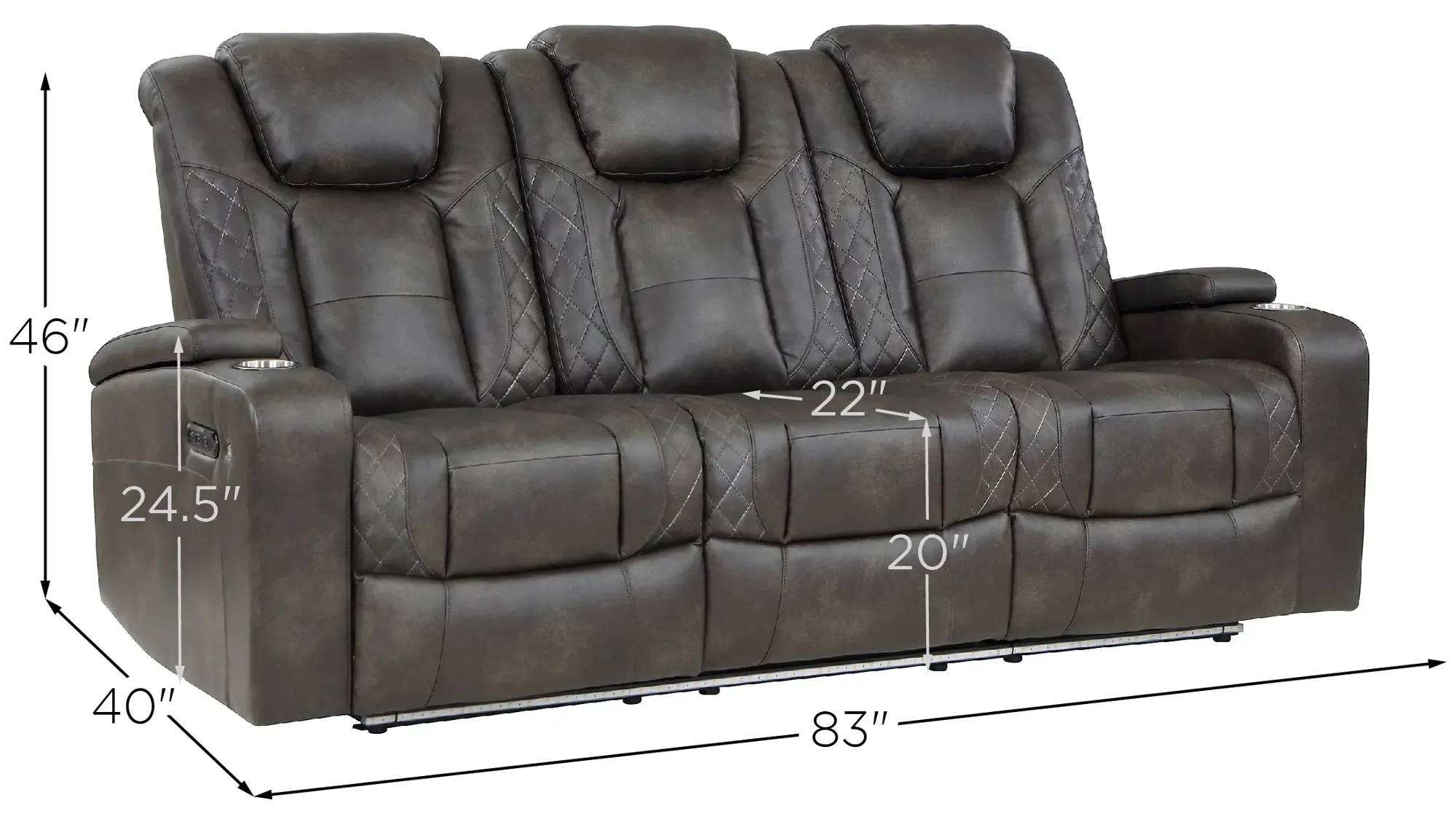 Donegal Power Double Reclining Sofa