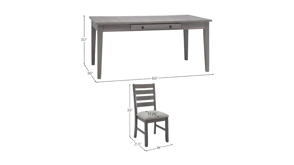 Taryn 5-pc. Dining Set Dimensions
