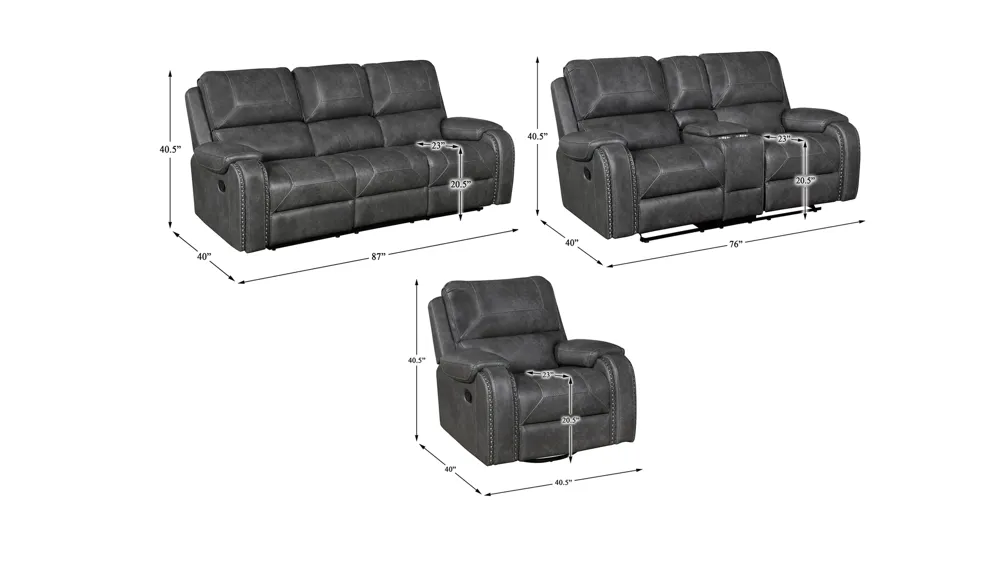 Landon Living Room Set Dimensions