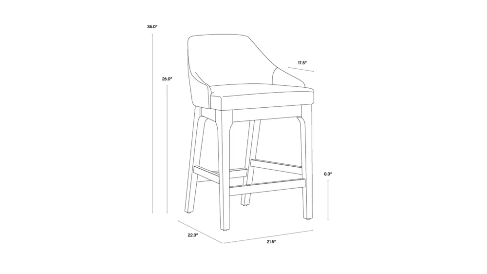 Kace Counter Stool Dimensions