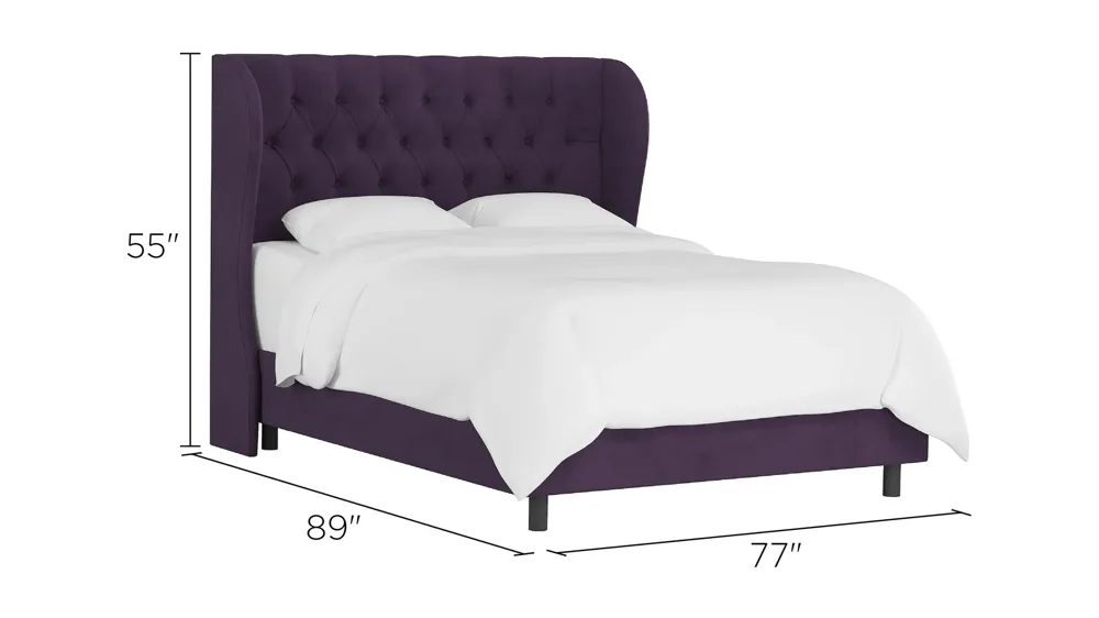 Thayer Wingback Bed Dimensions