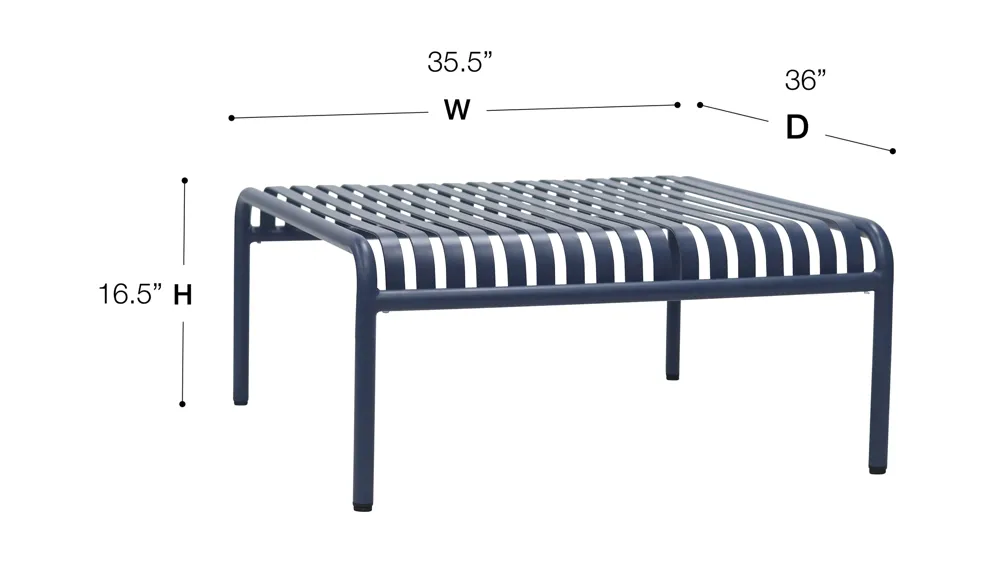 Enid 36" Outdoor Coffee Table Dimensions