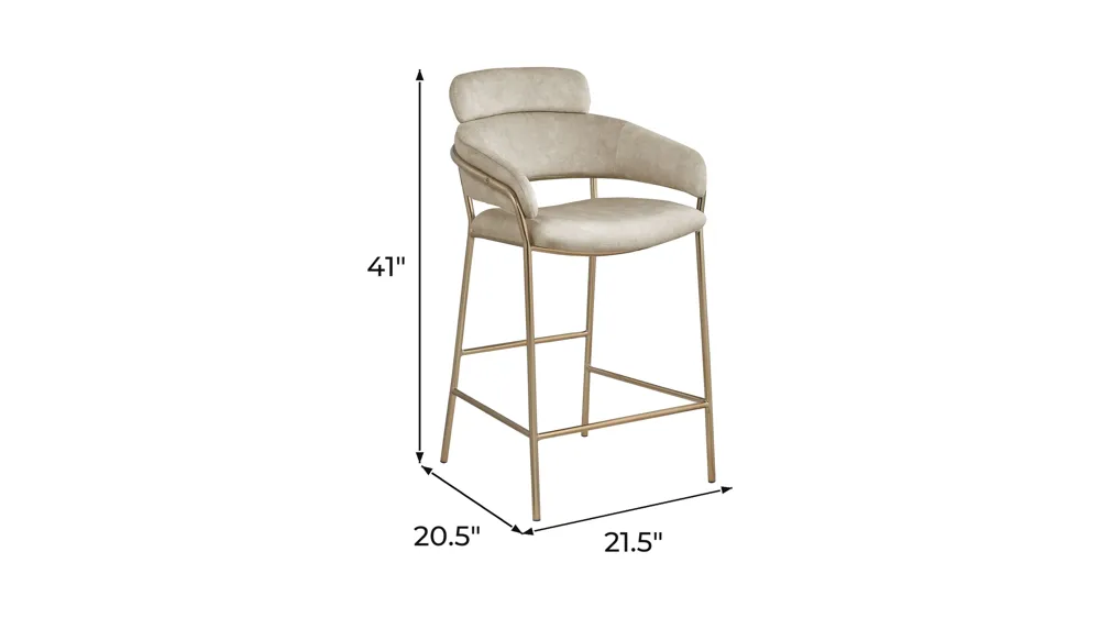 Yara Counter Stool - Set of 2 Dimensions