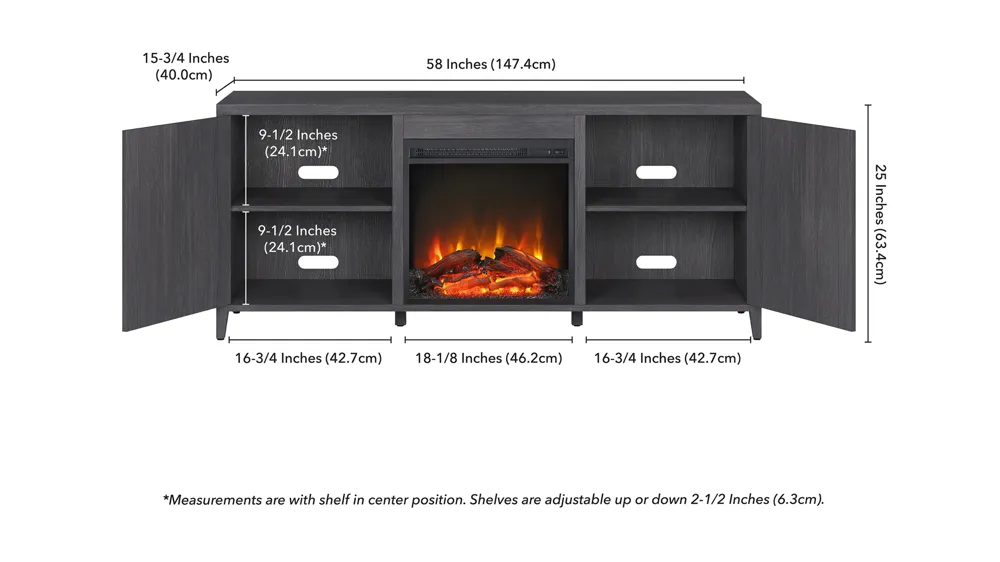 Jasper TV Stand Dimensions