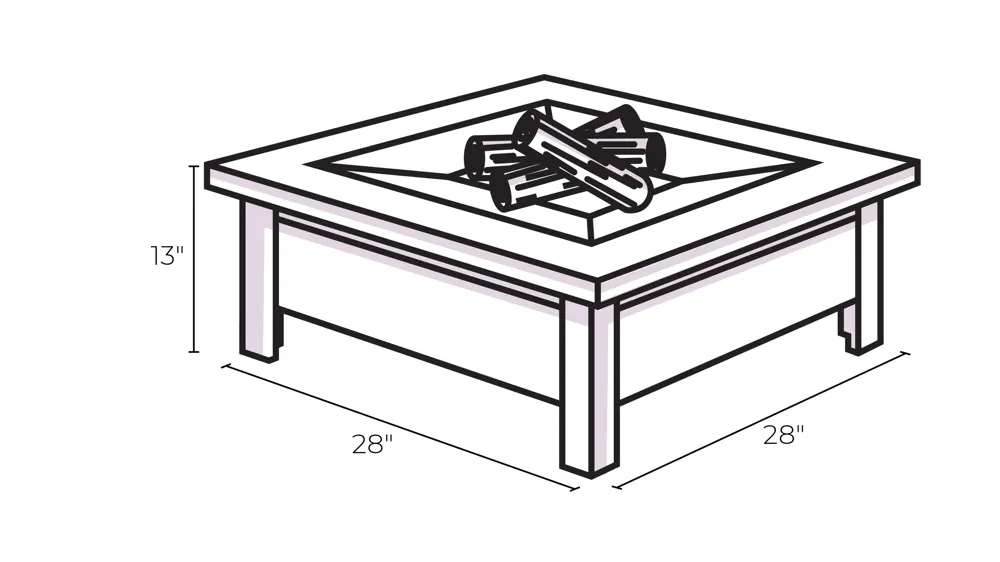 Elda Outdoor Fire Pit Dimensions