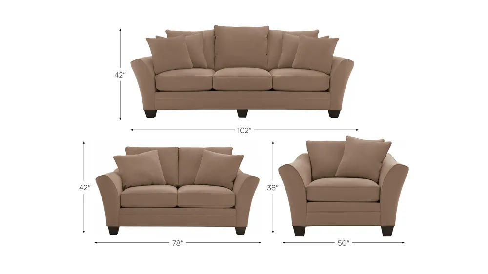 Briarwood Living Room Set Dimensions