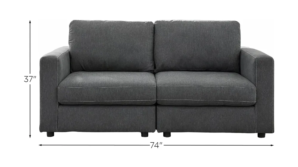 Candela 2-Piece Loveseat Dimensions