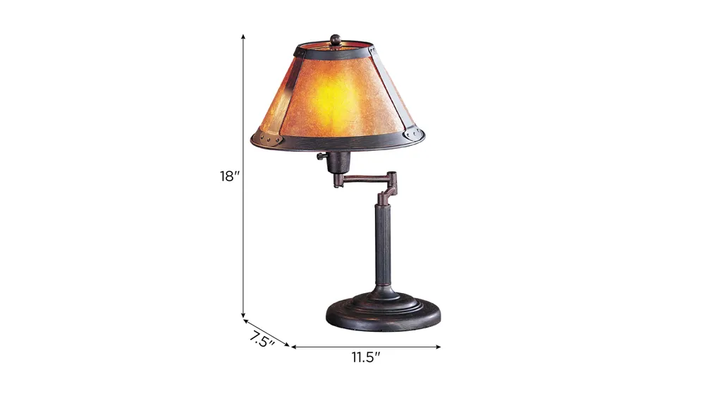 Mica Swing Arm Table Lamp Dimensions