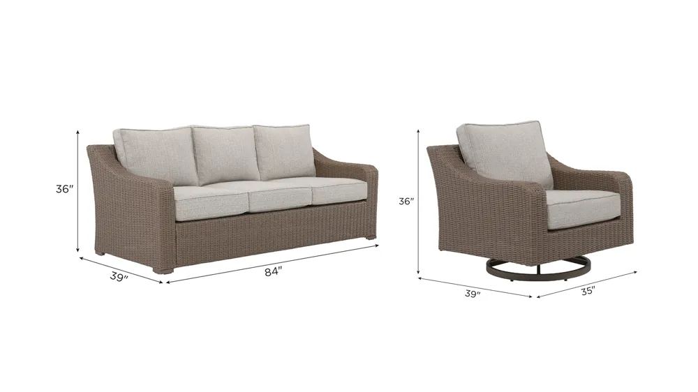 Emerald Cove 2-pc. Outdoor Set Dimensions