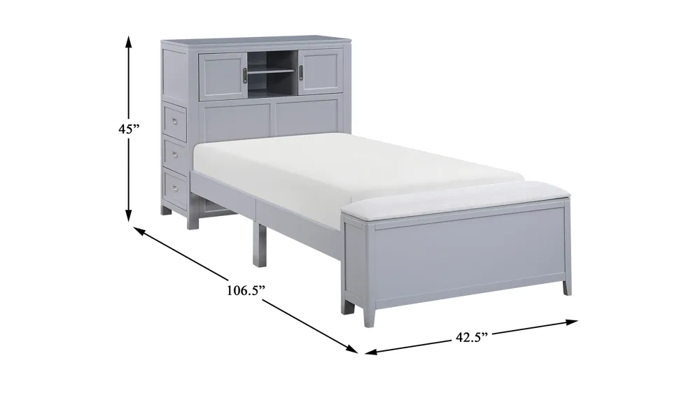 Madrona Bookcase Bed Dimensions