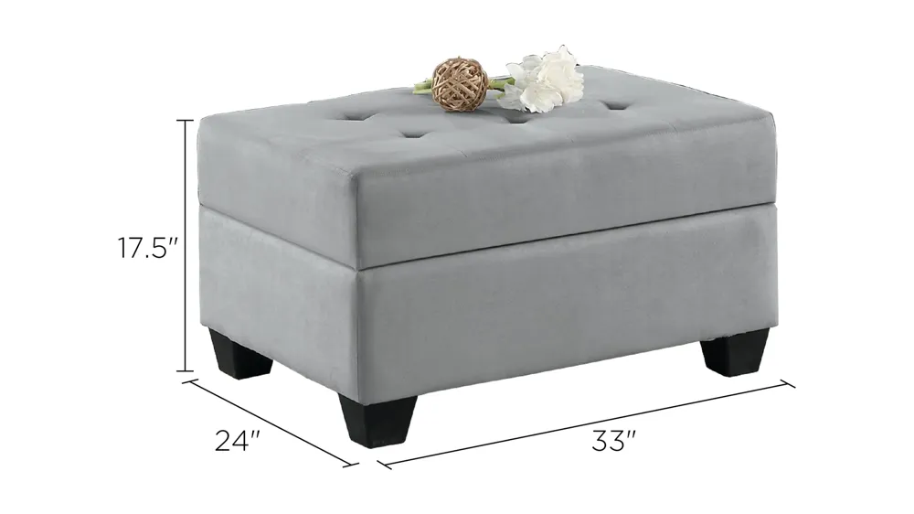 Hedera Storage Ottoman Dimensions