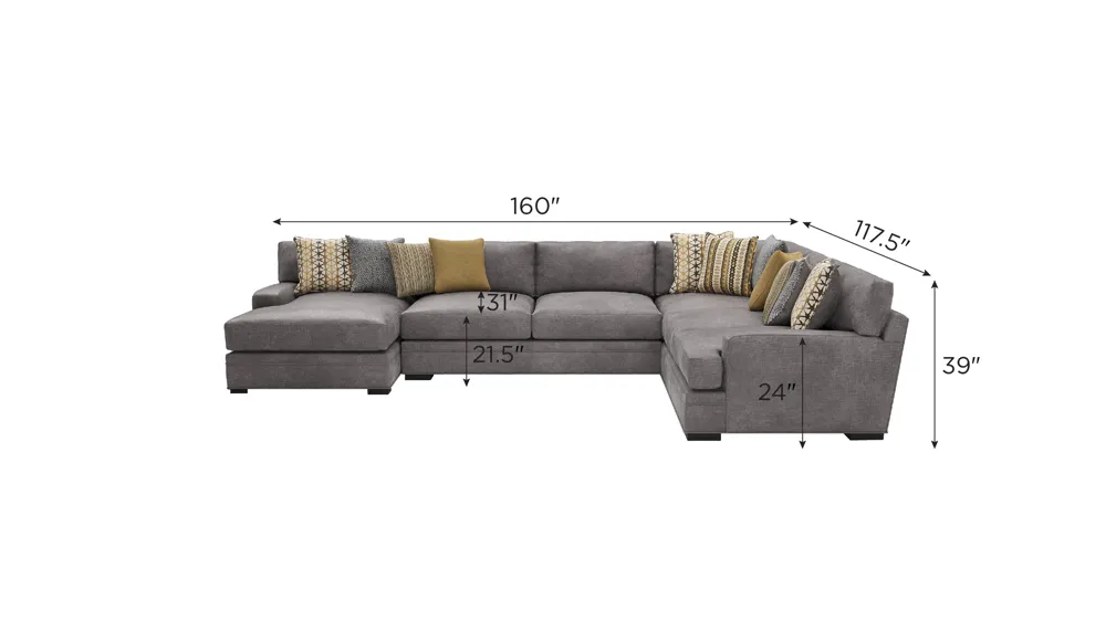 Bayside 4-pc. Sectional Dimensions