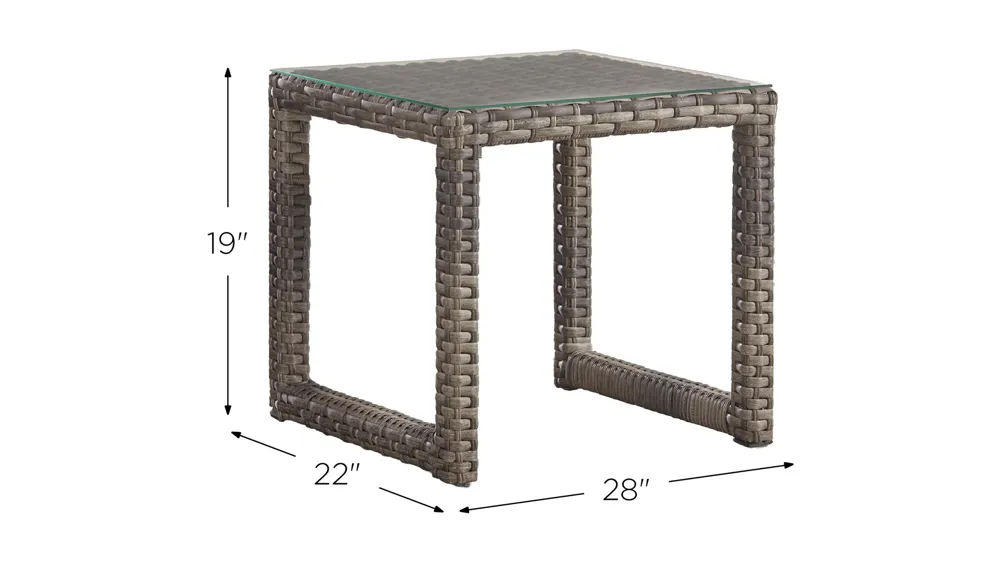 New Java Outdoor End Table Dimensions
