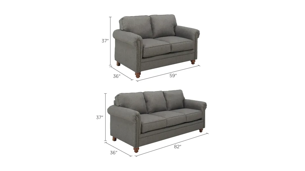 Eldon 2-pc. Sofa and Loveseat Set Dimensions