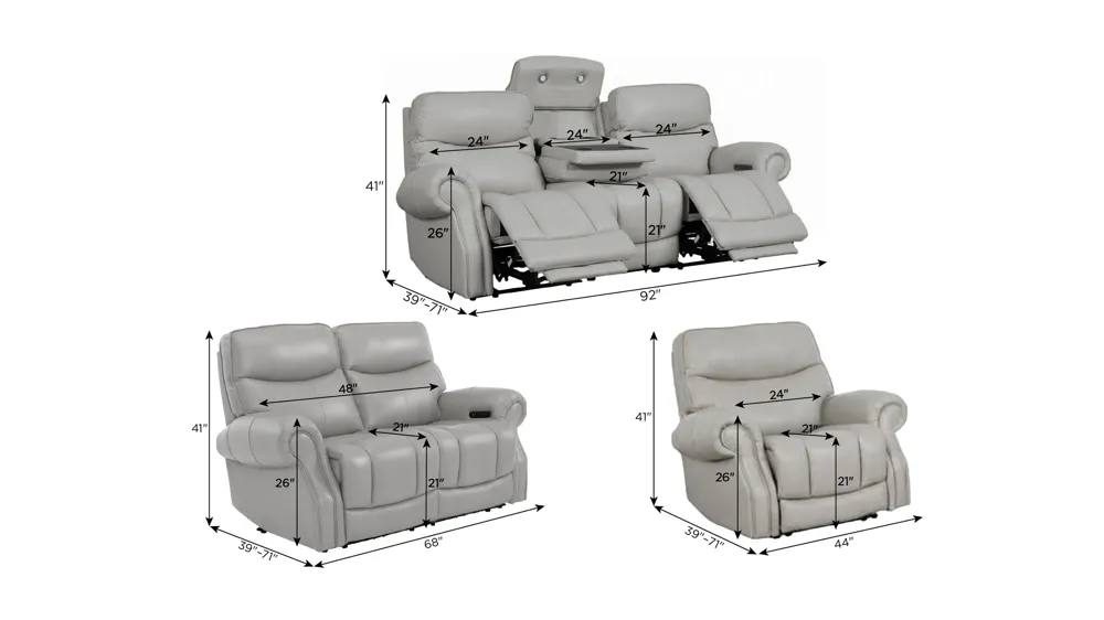 Brooks Living Room Set Dimensions