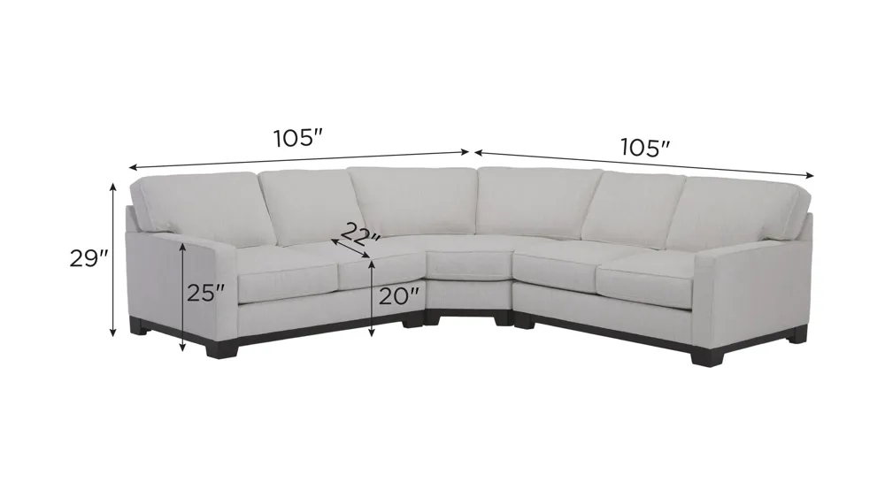 Artemis I 3-pc. Sectional Dimensions