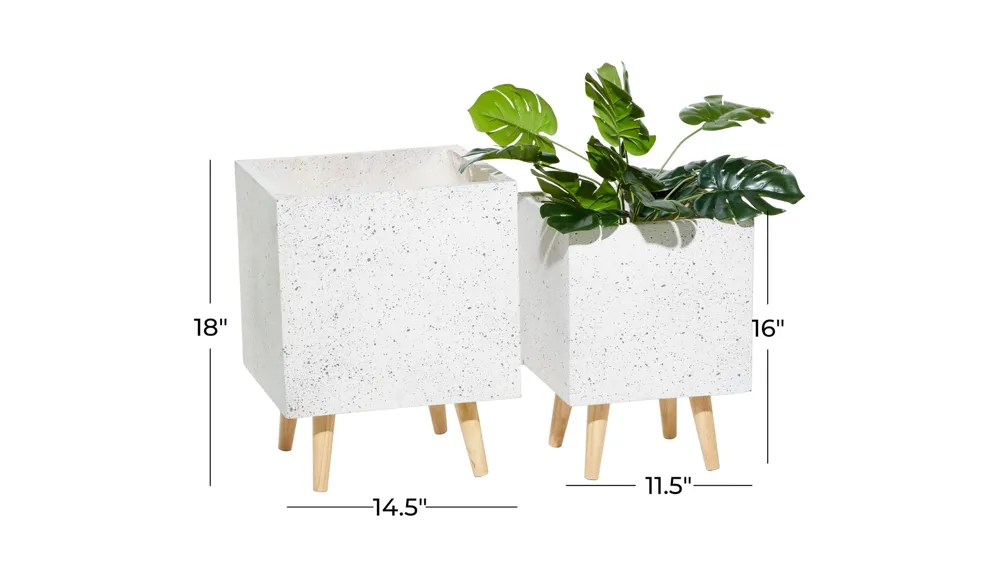 Ivy Collection Telangana Planter Set of 2 Dimensions
