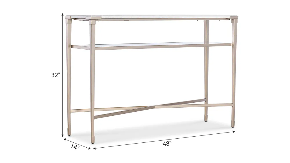 Melange Jen Console Table Dimensions