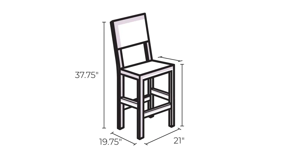 Lombardi Barstool Dimensions