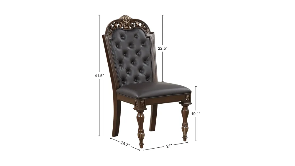 Maximus Dining Side Chair - Set of 2 Dimensions