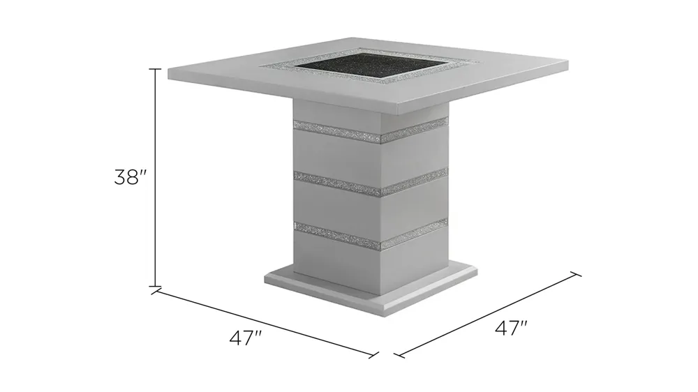 Yuria Bar-Height Dining Table Dimensions