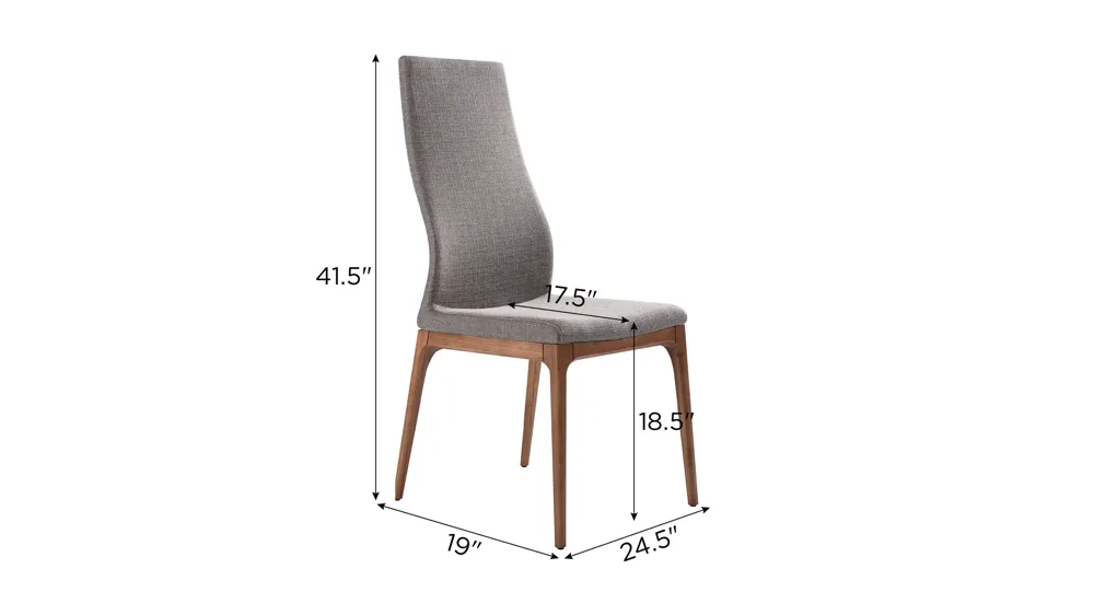 Parker Dining Chair - Set of 2 Dimensions