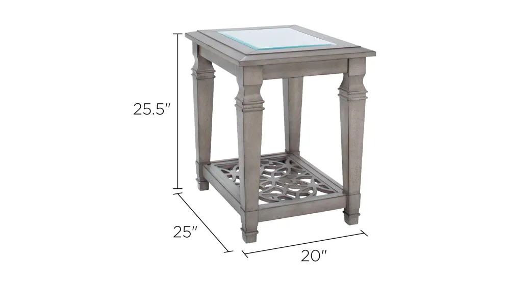 Lucette Rectangular End Table Dimensions