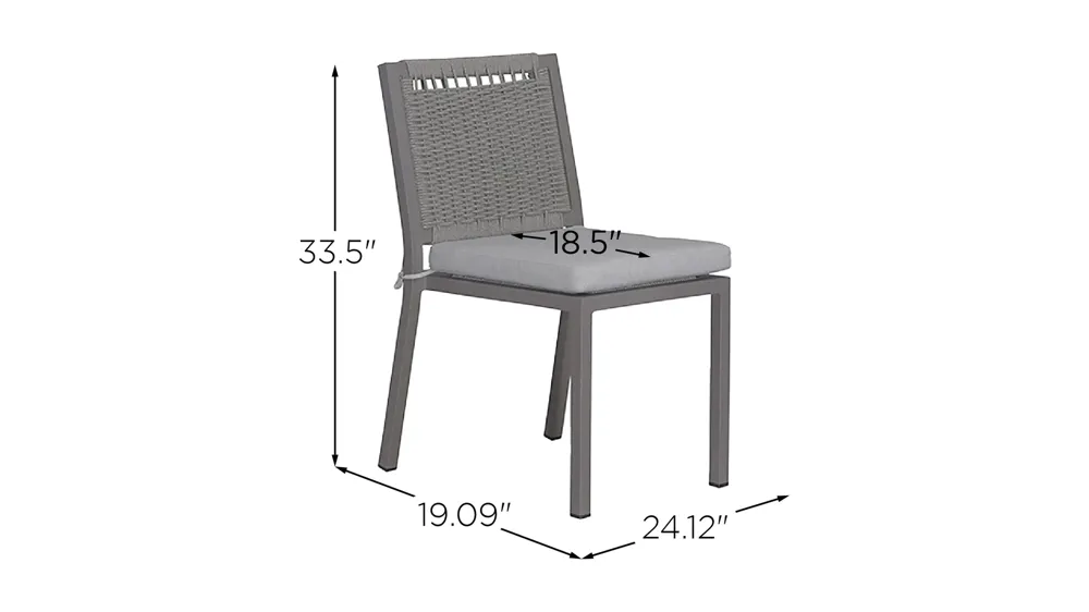 Plantation Key Outdoor Side Chairs - Set of 2 Dimensions