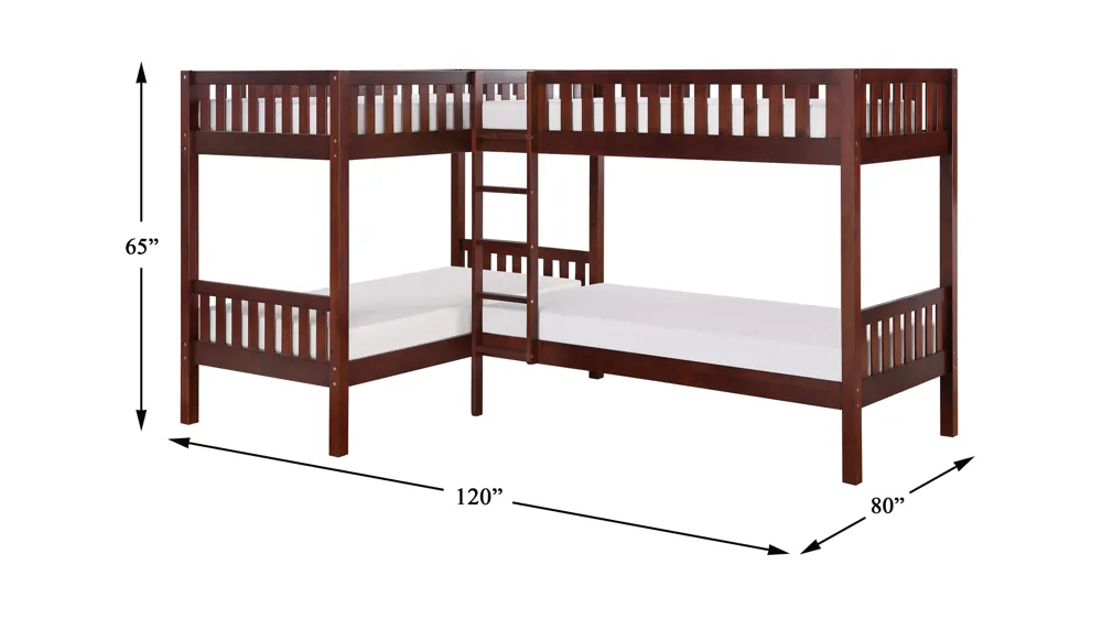 Belisar Corner Bunk Bed Dimensions