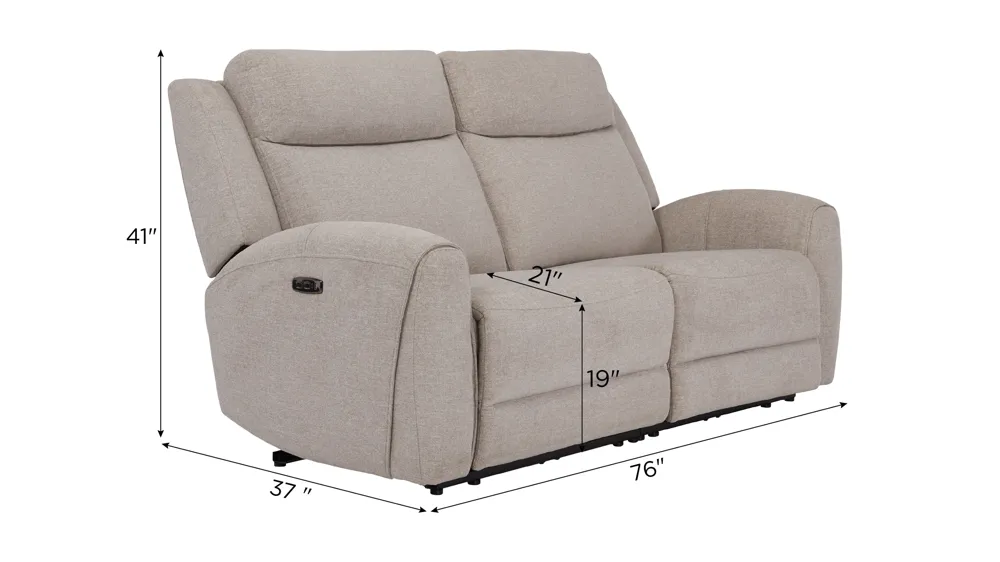 Newell 2-pc. Dual Power Loveseat Dimensions
