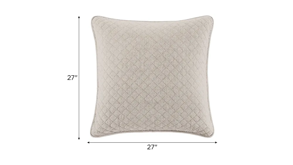 Anna Diamond Quilted Euro Sham Dimensions