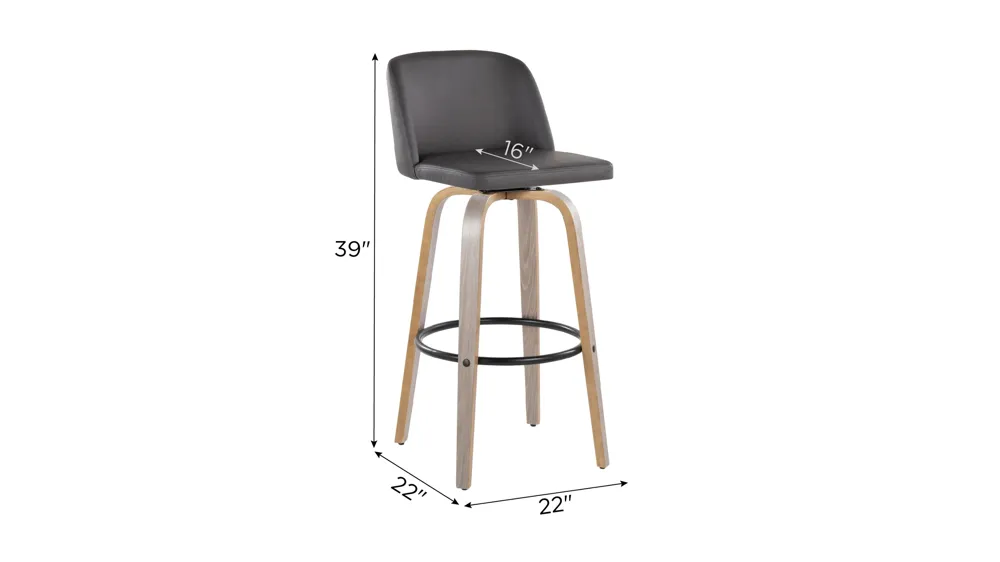 Toriano Barstool - Set of 2 Dimensions