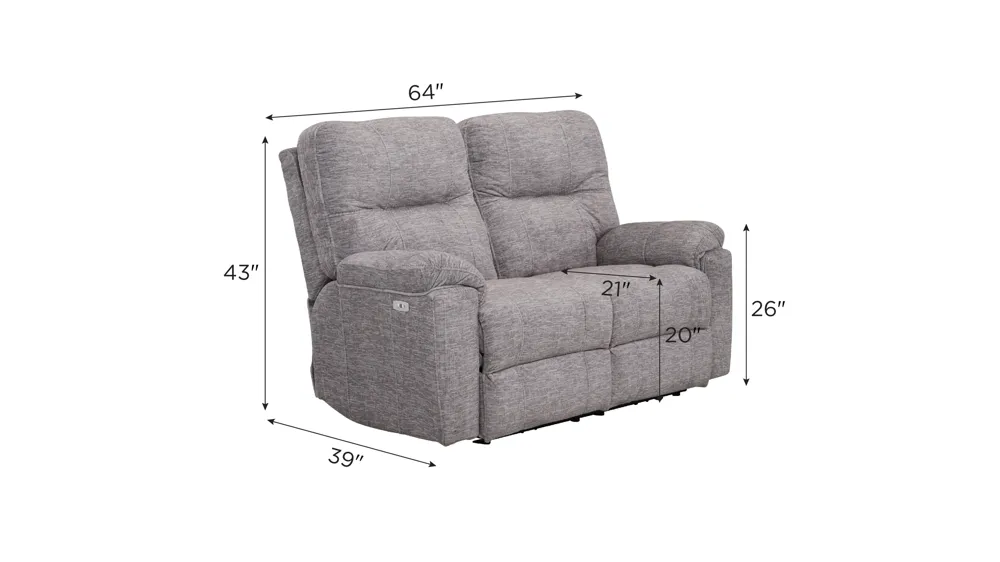 Maxon Power Loveseat Dimensions