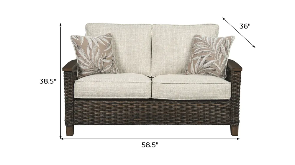 Paradise Trail Outdoor Loveseat Dimensions